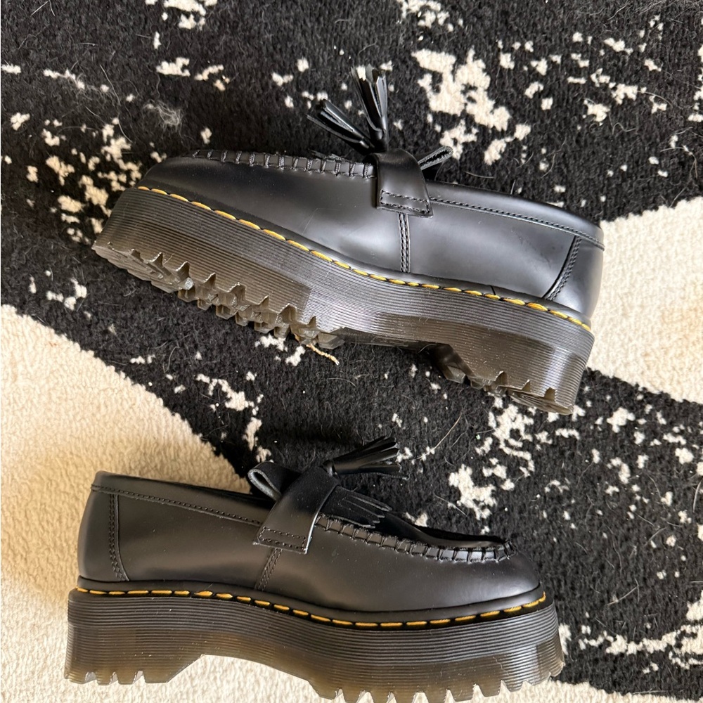 Doc Martens Platform Black Tassel Platform Loafers 9